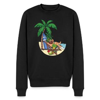Irish Relaxing Shamrock Saint Patrick Day - Männer Premium Bio Pullover - Schwarz - Vorne - Nico (187cm)