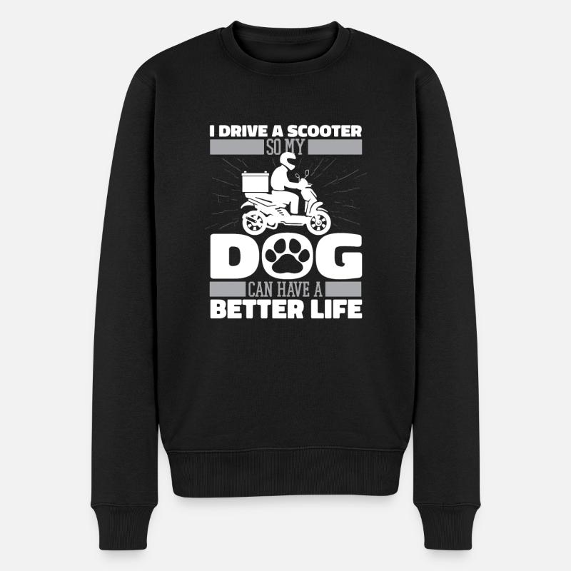 Scooter Chien - Pull Premium bio Homme - noir