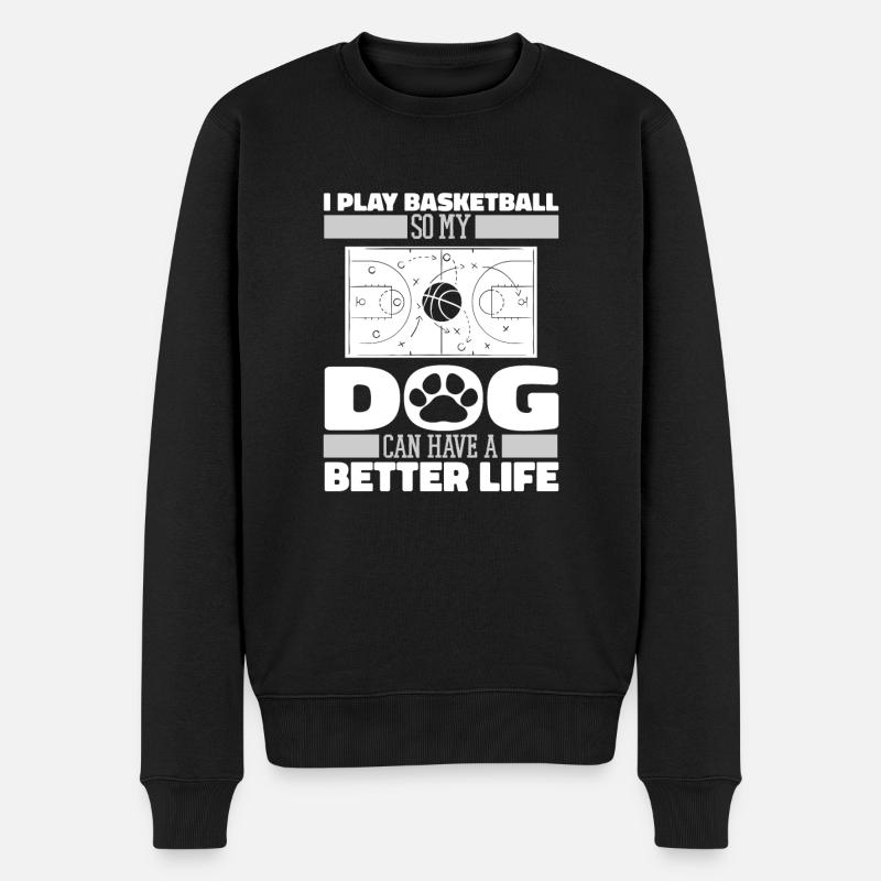 Basketteur Basketteur Chien - Pull Premium bio Homme - noir