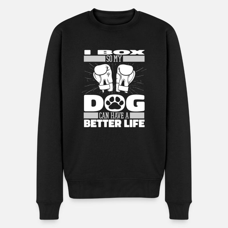 Boxing Boxer Dog - Pull Premium bio Homme - noir