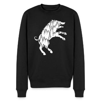 Jägerin Keiler Jagd Wildschwein Jäger - Männer Premium Bio Pullover - Schwarz - Vorne - Nico (187cm)