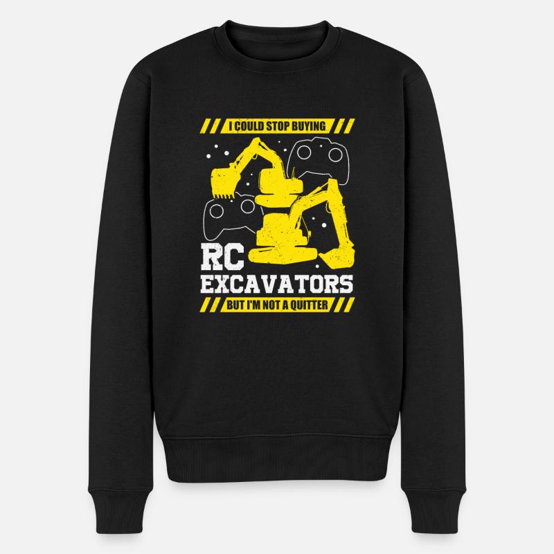 RC Ferngesteuerter Bagger Baumaschine Geschenk - Männer Premium Bio Pullover - Schwarz