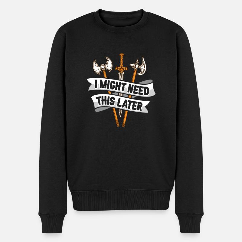 Larp Rpg Rollenspiel Design Larper - Männer Premium Bio Pullover - Schwarz