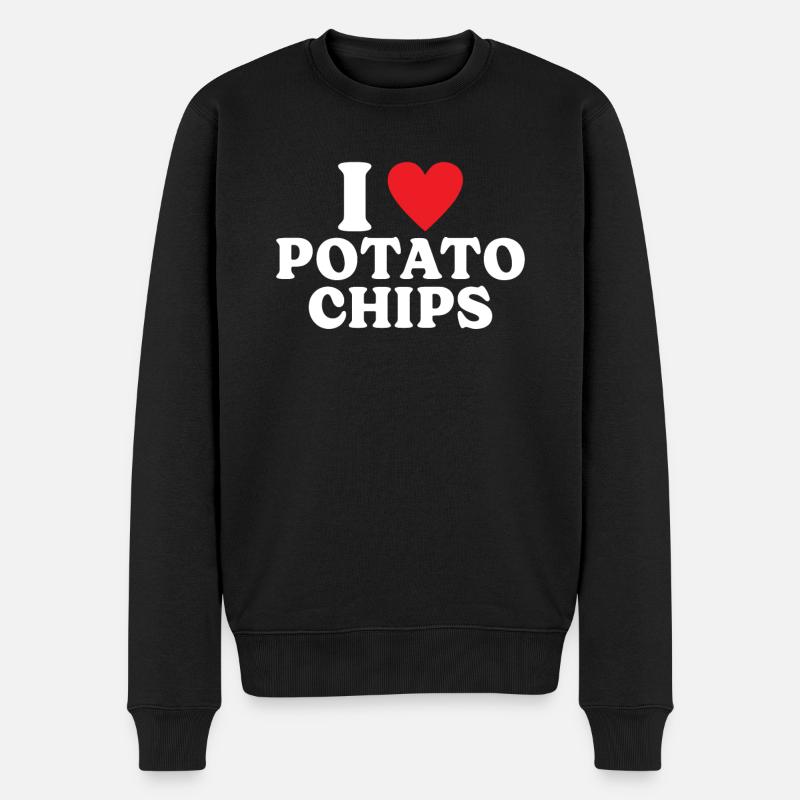 Potato Chips Gift - Men's Premium Organic Jumper - black