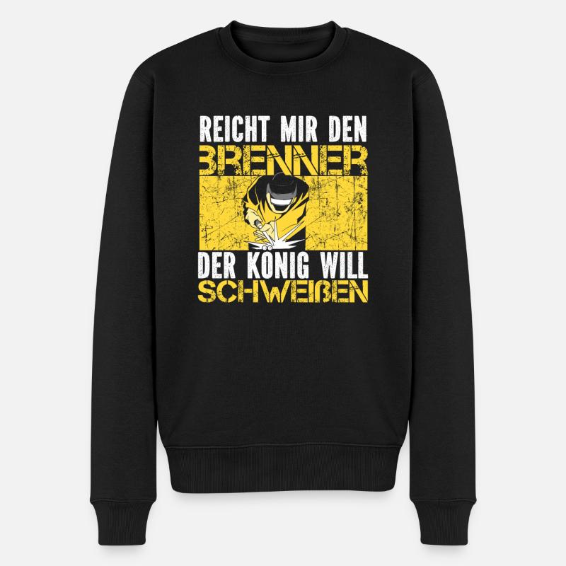 Forgeron Lustig Schlosser, métallurgiste - Pull Premium bio Homme - noir