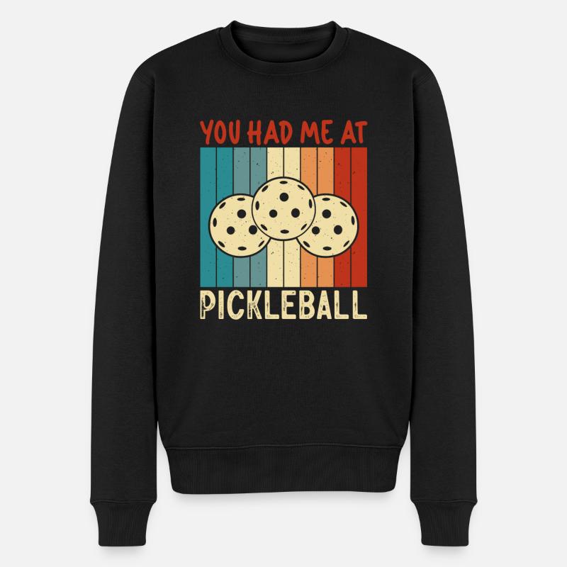 Pickleball Player Pickleball Paddle Pickleball - Männer Premium Bio Pullover - Schwarz