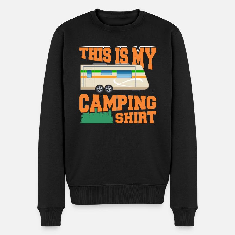 Das Ist Mein Campingplatz - Männer Premium Bio Pullover - Schwarz