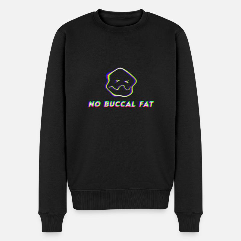 No Buccal Fat - Männer Premium Bio Pullover - Schwarz
