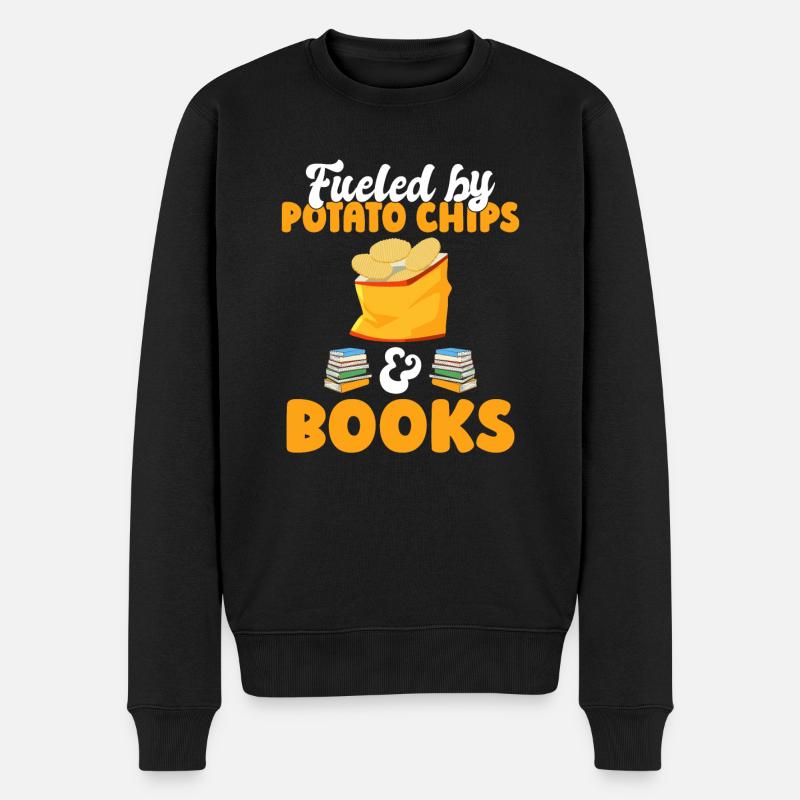 Kartoffelchips Geschenk - Männer Premium Bio Pullover - Schwarz