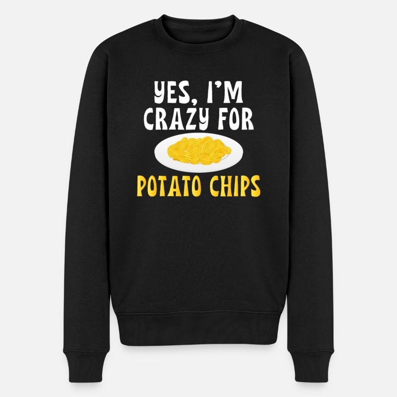 Kartoffelchips Geschenk - Männer Premium Bio Pullover - Schwarz