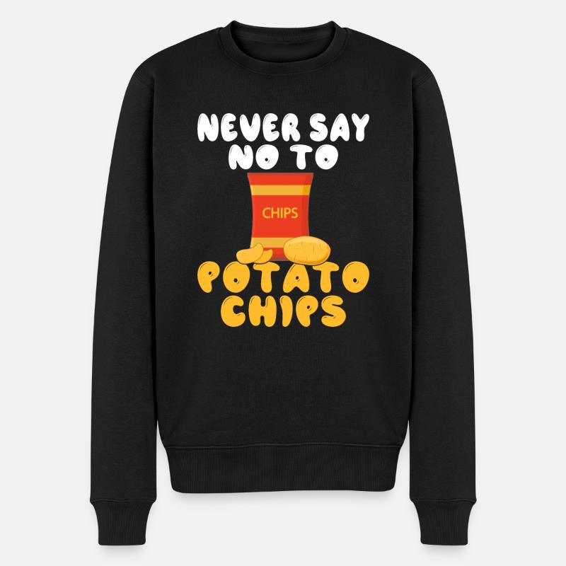 Kartoffelchips Geschenk - Männer Premium Bio Pullover - Schwarz