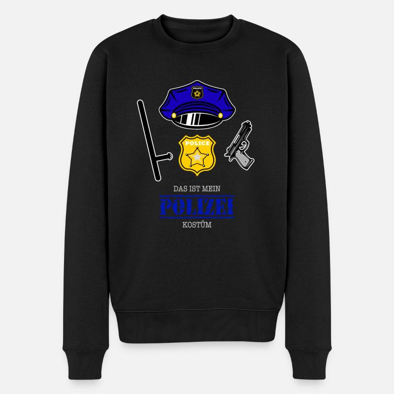 Police costumée de carnaval - Pull Premium bio Homme - noir