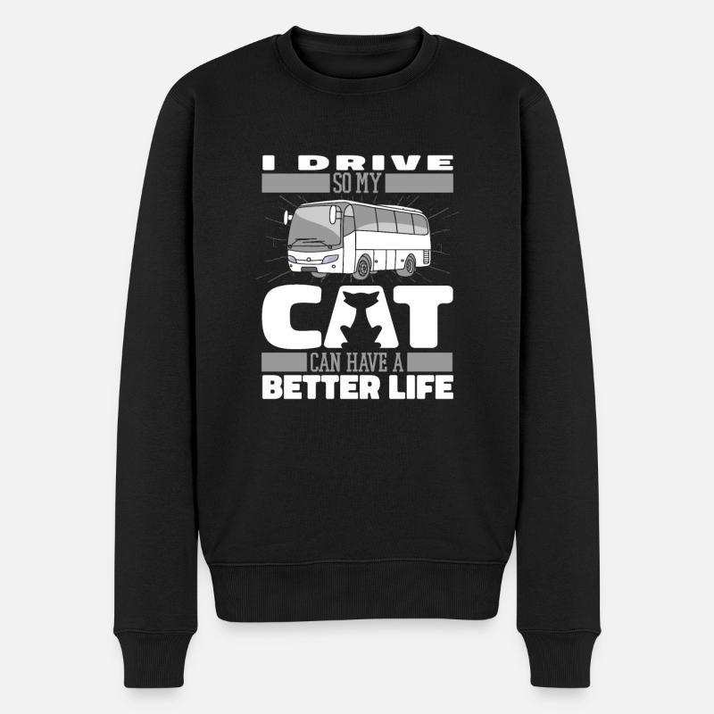 Bus Bus Chauffeur Cat - Pull Premium bio Homme - noir