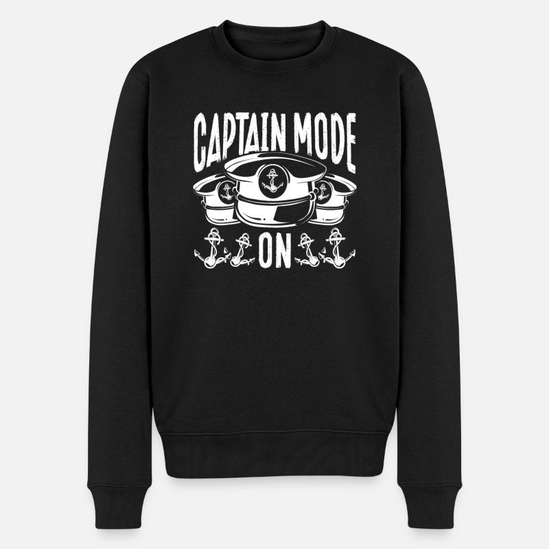 Ship Captain Mode On - Men's Premium Organic Jumper - black