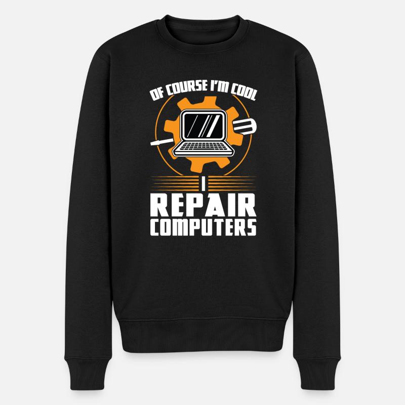 Technischer Support Computertechniker Technischer - Männer Premium Bio Pullover - Schwarz
