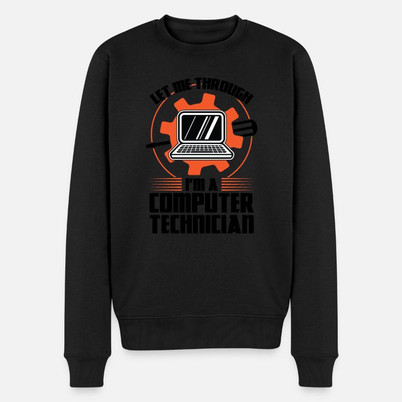 Technischer Support Computertechniker Technischer - Männer Premium Bio Pullover - Schwarz