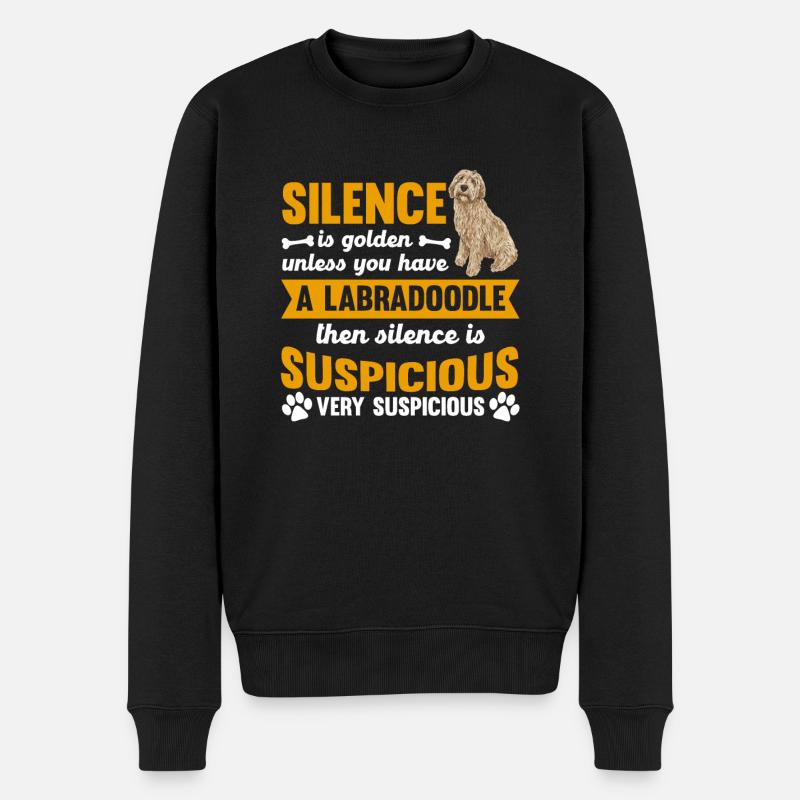 Labradoodle Hund - Männer Premium Bio Pullover - Schwarz