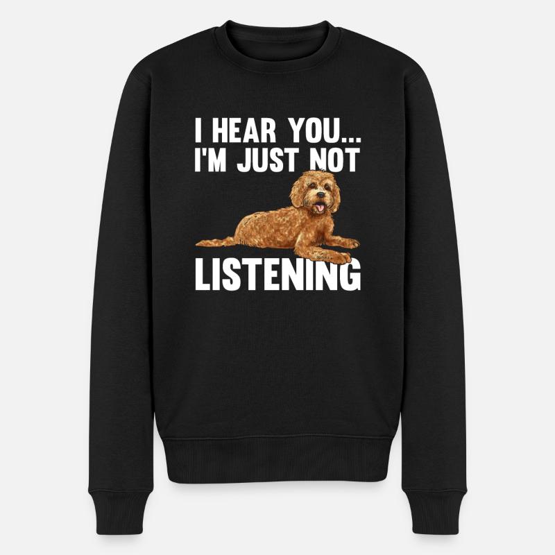 Labradoodle Hund - Männer Premium Bio Pullover - Schwarz