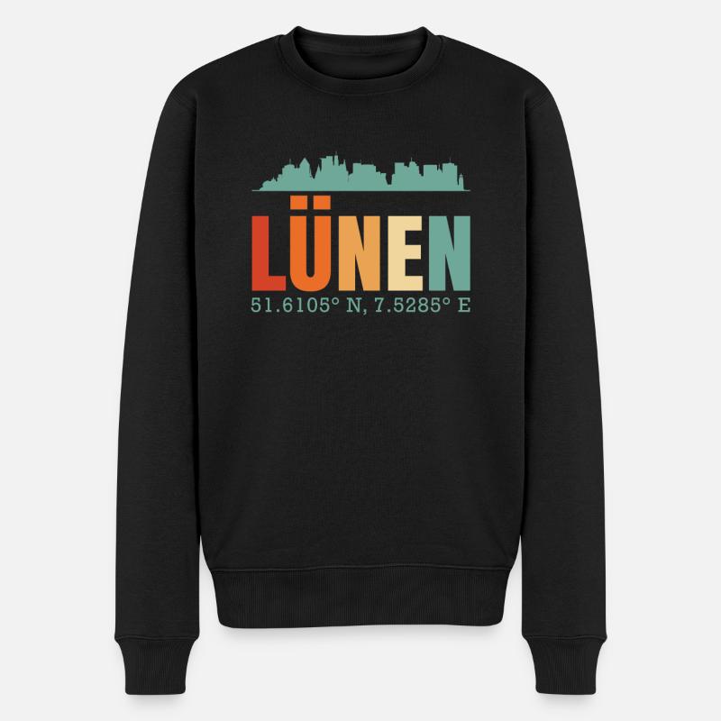 Lünen - Männer Premium Bio Pullover - Schwarz