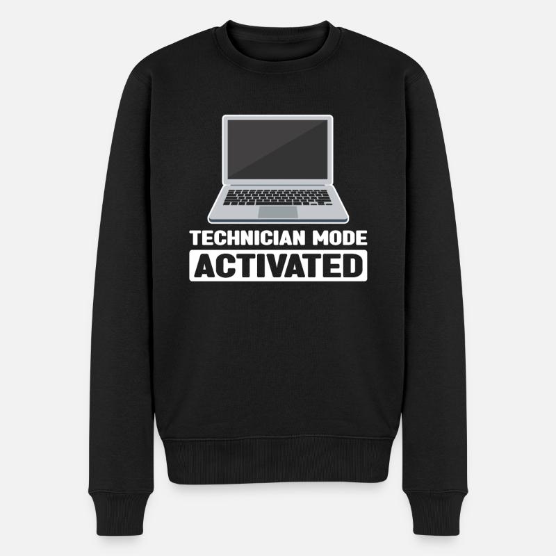 Technischer Support Computertechniker Technischer - Männer Premium Bio Pullover - Schwarz
