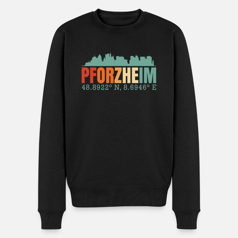 Pforzheim - Männer Premium Bio Pullover - Schwarz