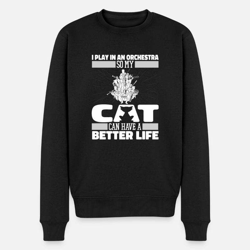 Chat d’orchestre - Pull Premium bio Homme - noir