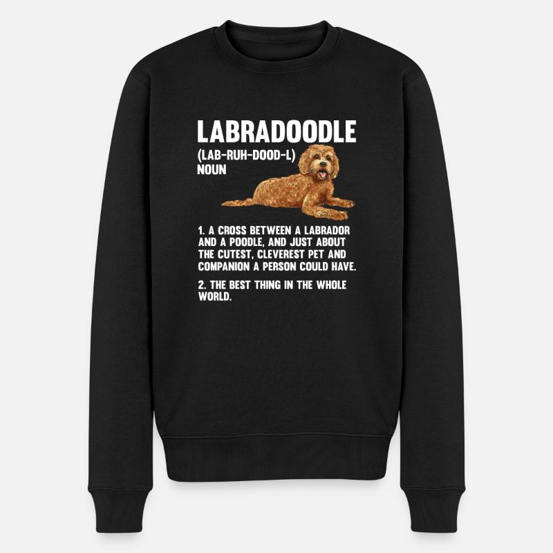 Labradoodle Chien - Pull Premium bio Homme - noir