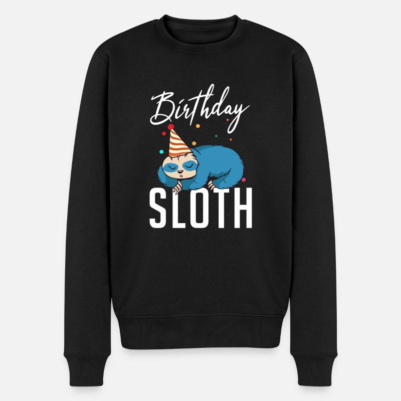 Faultier Liebhaber Faultier Geschenk - Männer Premium Bio Pullover - Schwarz