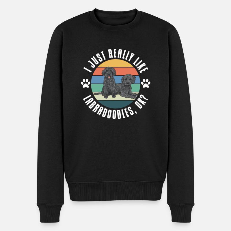 Labradoodle Chien - Pull Premium bio Homme - noir
