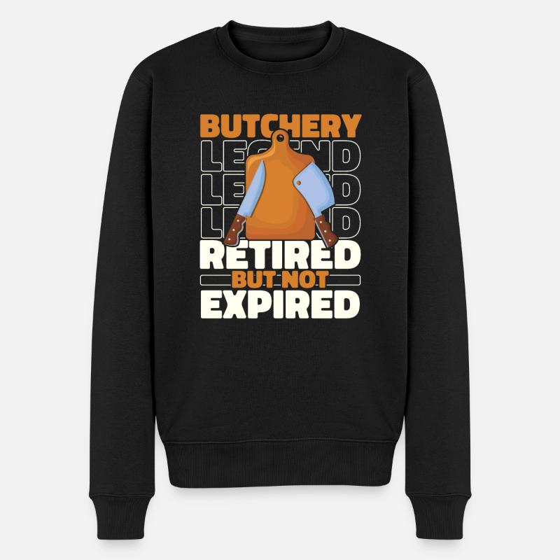 Butcher Butcher Butcher Retraite - Pull Premium bio Homme - noir