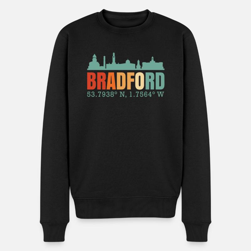 Bradford - Männer Premium Bio Pullover - Schwarz