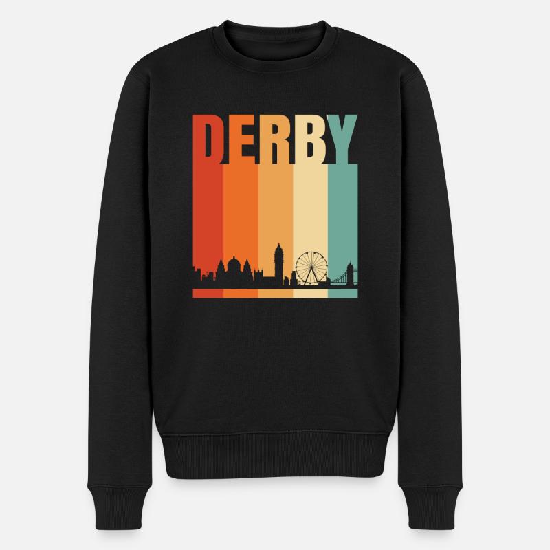Derby - Männer Premium Bio Pullover - Schwarz