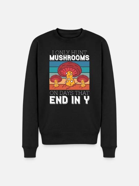 Mushroom pickers and mushroom friends - Men's Premium Organic Jumper - black