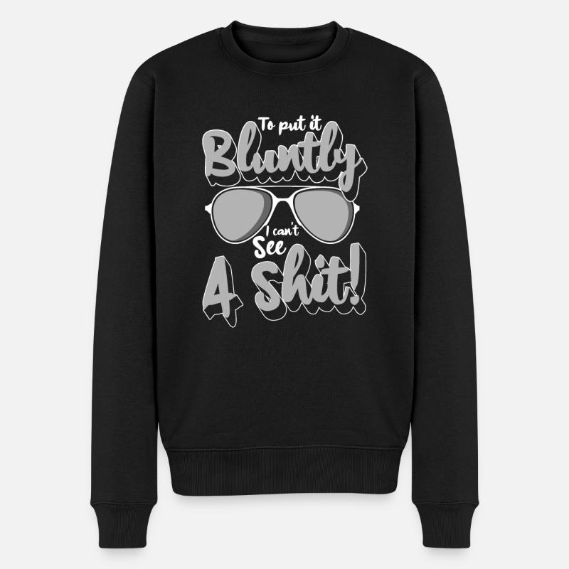 Blinde Menschen Shirt Geschenk - Männer Premium Bio Pullover - Schwarz