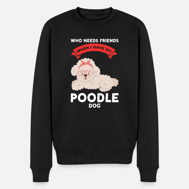 Pudel Pudel Mama Pudel Geschenk - Männer Premium Bio Pullover - Schwarz