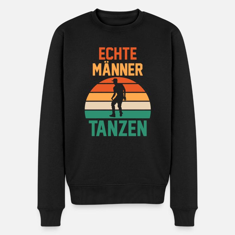 Tanzen Party Musik Tänzer - Männer Premium Bio Pullover - Schwarz
