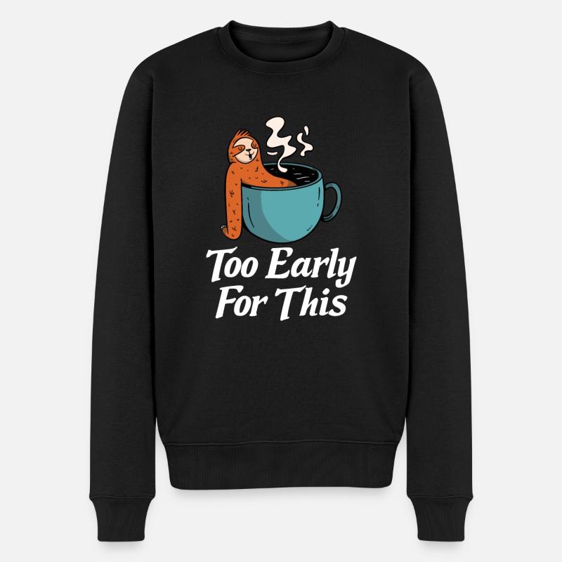Sloth Lover Sloth Cadeau - Pull Premium bio Homme - noir