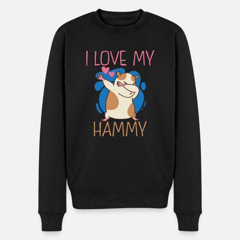 Hamster Liebhaber Hamster Geschenk - Männer Premium Bio Pullover - Schwarz