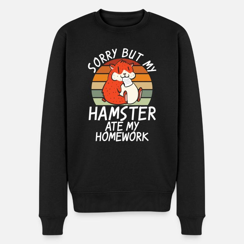 Hamster Liebhaber Hamster Geschenk - Männer Premium Bio Pullover - Schwarz