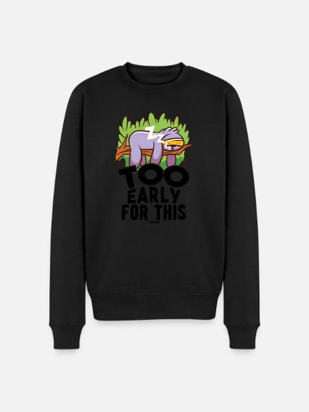 tired sloth snores Sloth - Men's Premium Organic Jumper - black