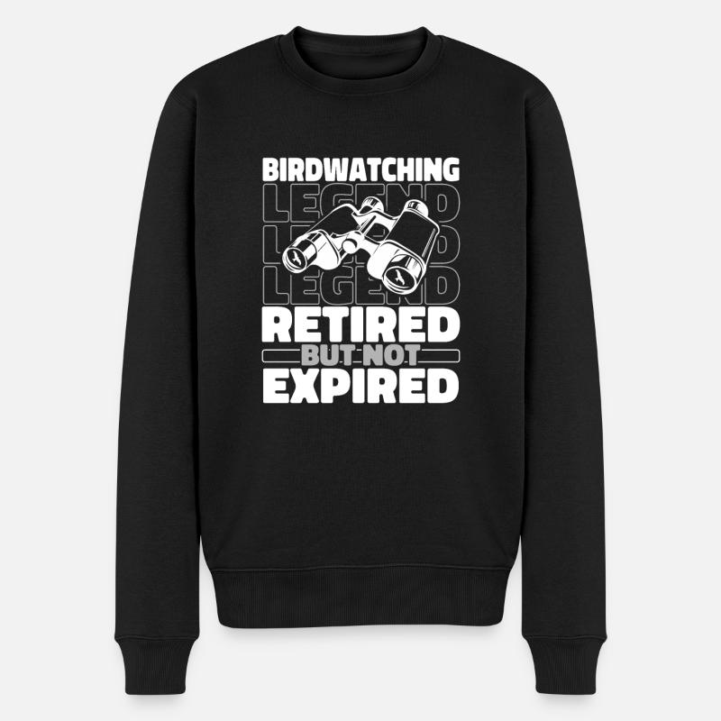 Vogelbeobachter Im Ruhestand - Männer Premium Bio Pullover - Schwarz