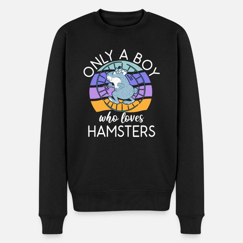 Hamster Liebhaber Hamster Geschenk - Männer Premium Bio Pullover - Schwarz