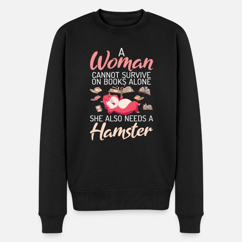 Hamster Liebhaber Hamster Geschenk - Männer Premium Bio Pullover - Schwarz