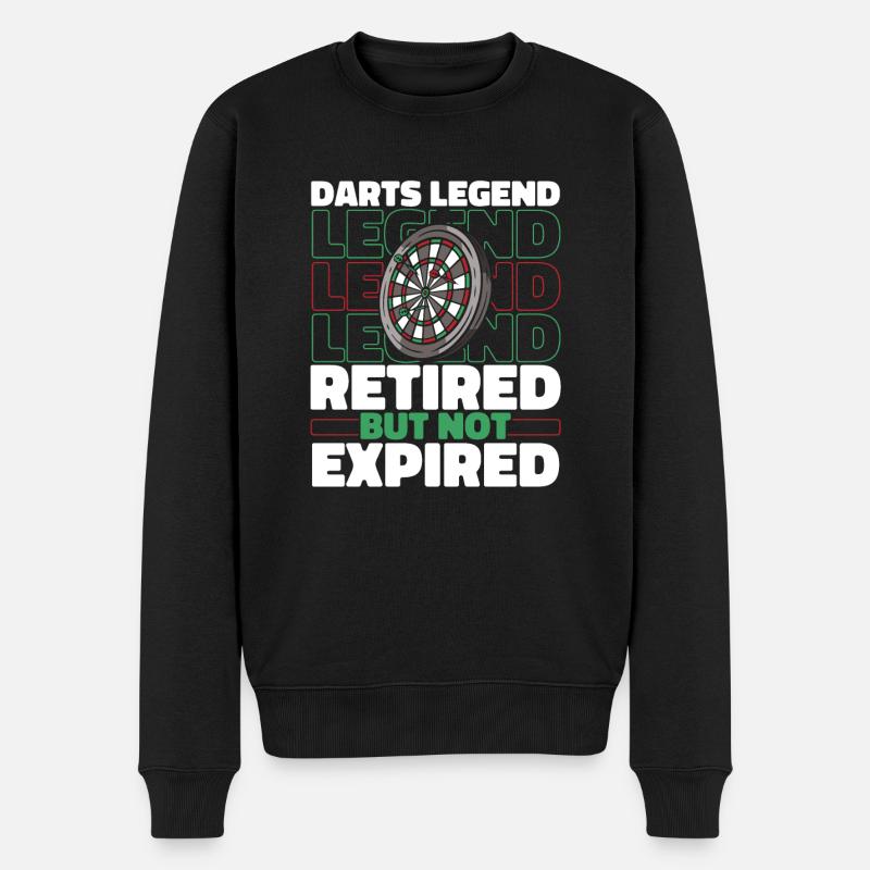 Dart Dartspieler Im Ruhestand - Männer Premium Bio Pullover - Schwarz