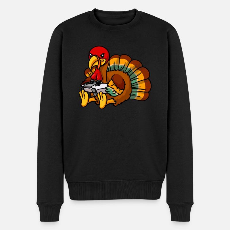 Jeu vidéo Thanksgiving Turkey Gamer - Pull Premium bio Homme - noir