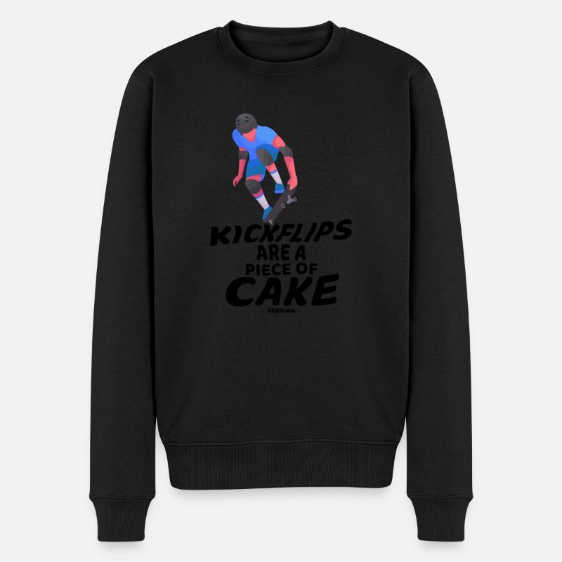 Skateboard - Männer Premium Bio Pullover - Schwarz