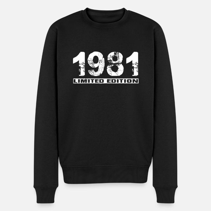 Limited Edition 1981 - Männer Premium Bio Pullover - Schwarz