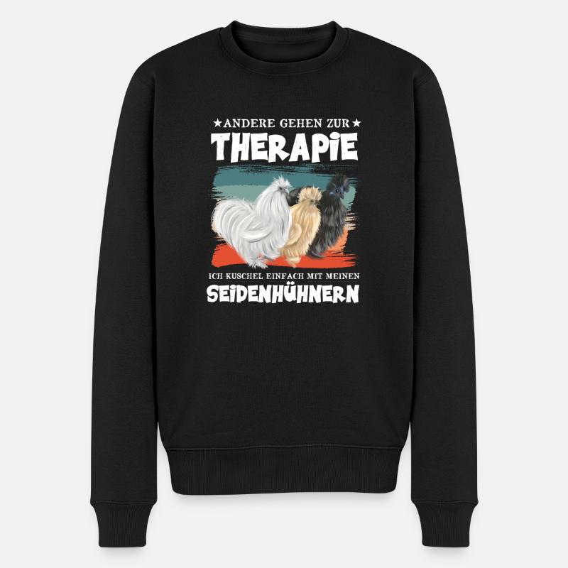 Seidenhuhn Kuschler Seidenhühner Züchter Geschenk - Männer Premium Bio Pullover - Schwarz