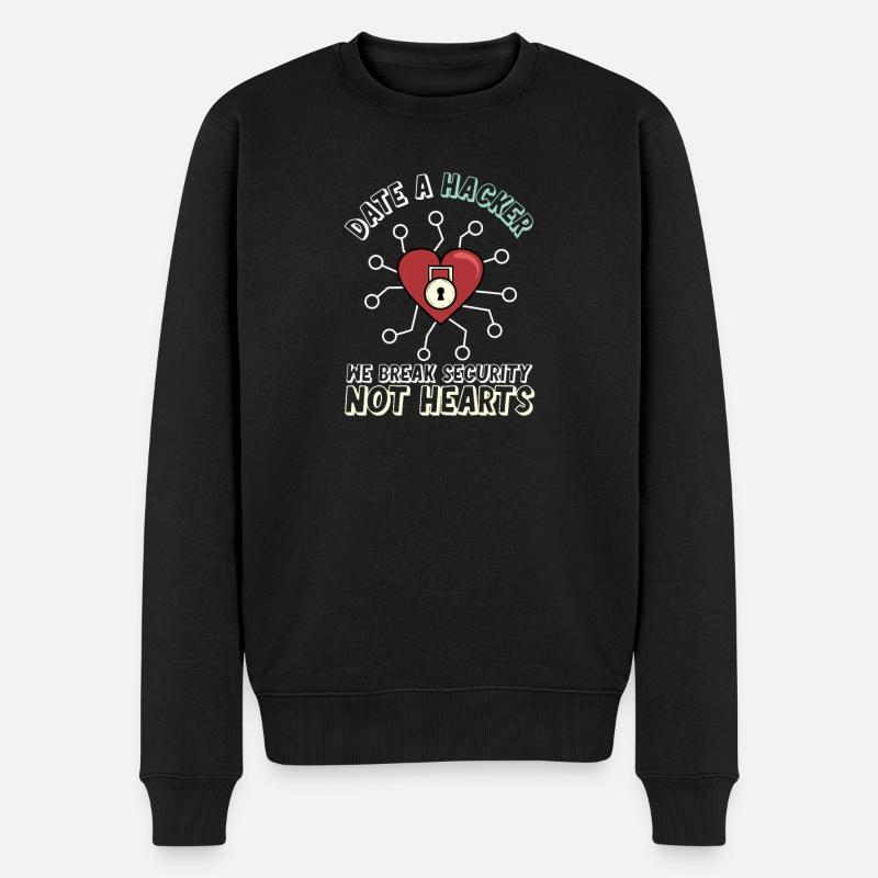 Hacker Programmierer Entwickler Informatik - Männer Premium Bio Pullover - Schwarz