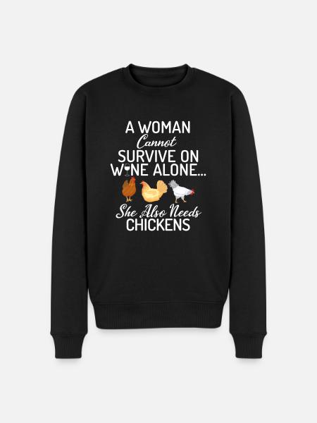 Chicken Gifts Chicken Owner - Men's Premium Organic Jumper - black